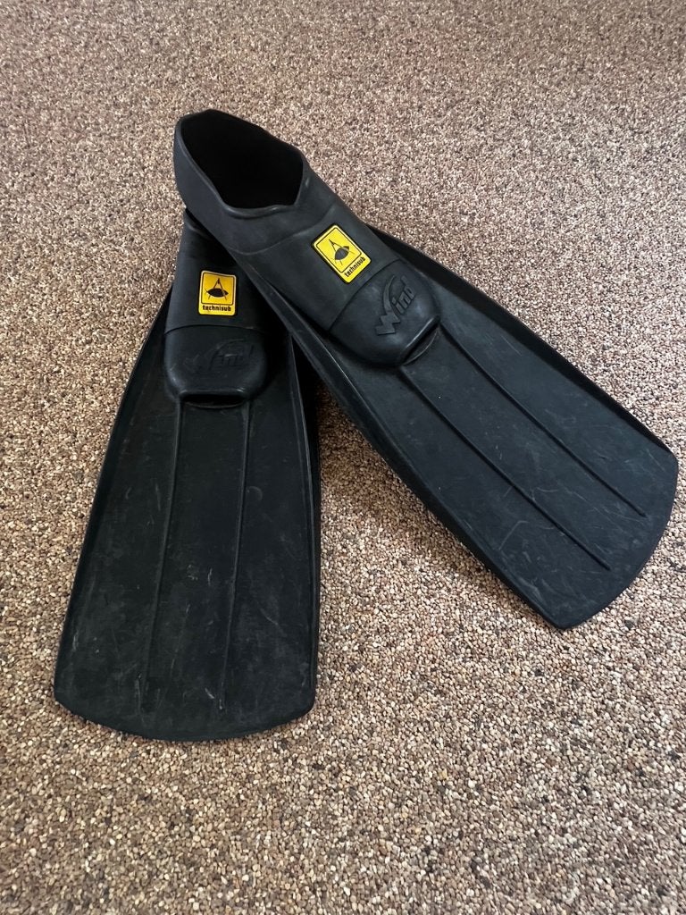 Zwemvliezen / Snorkelvinnen - Technisub - Maat 41/42, Ophalen of Verzenden, Gebruikt, Zwem- of Duikvliezen