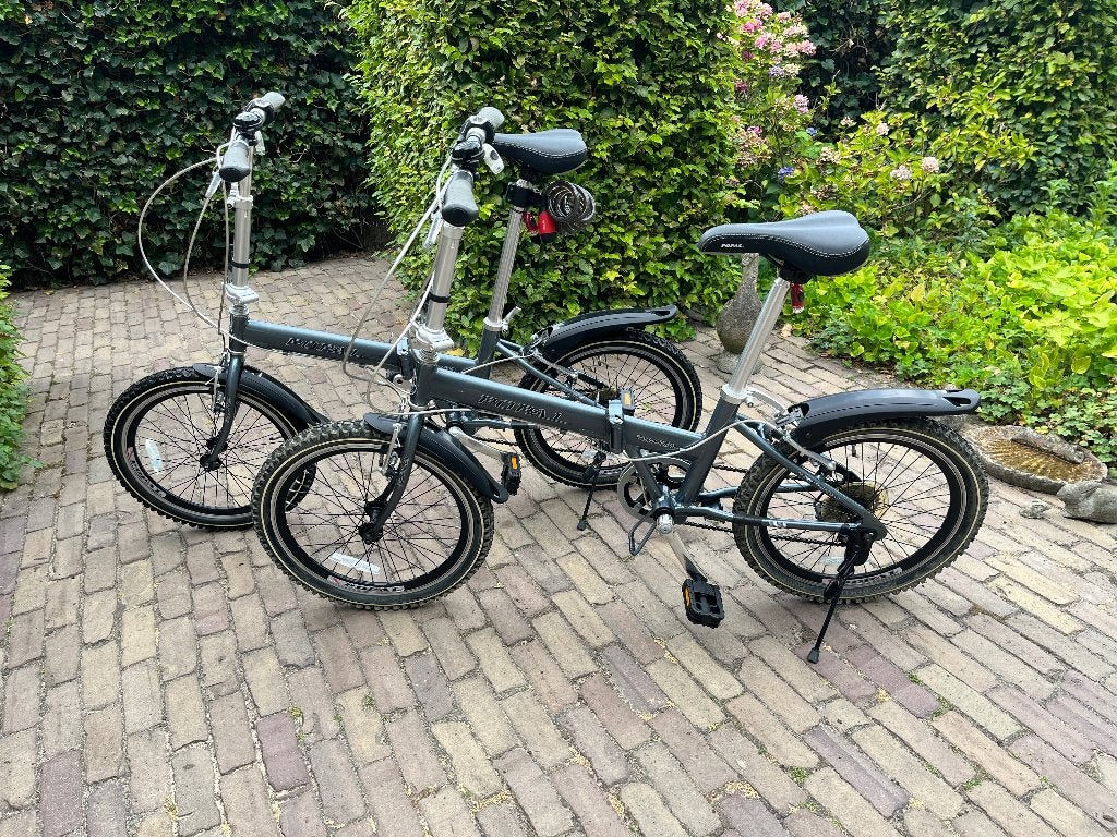 2 Vouwfietsen, Popal F-200 Pro met hoes, Fietsen en Brommers, Fietsen | Vouwfietsen, 20 inch of meer, Gebruikt, Velgrem, Versnellingen