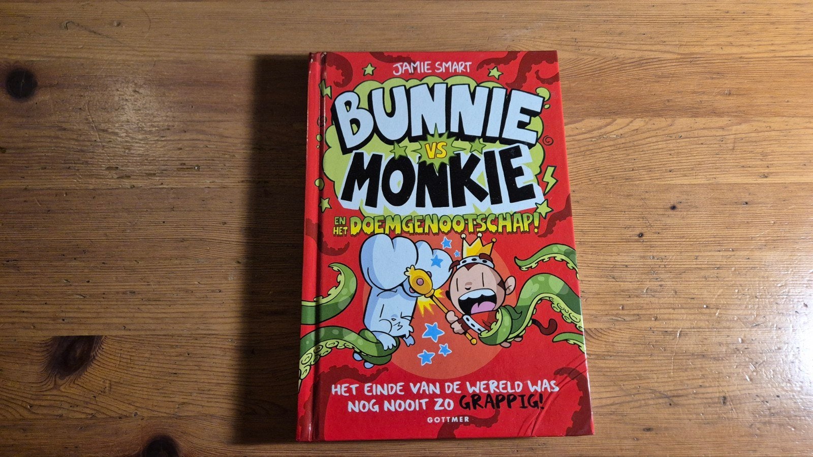 Jamie Smart - Bunnie vs Monkie en het doemgenootschap!, Fictie algemeen, Ophalen of Verzenden, Zo goed als nieuw, Jamie Smart