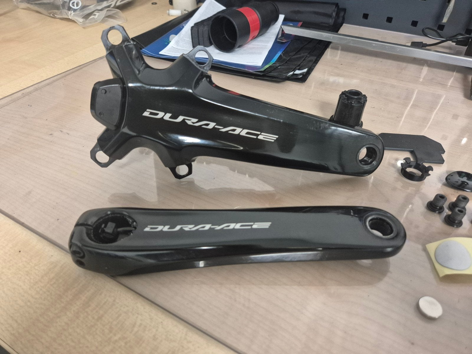 Shimano dura ace 9200-powermeter, Crankstel of Pedalen, Verzenden, Zo goed als nieuw, Aluminium