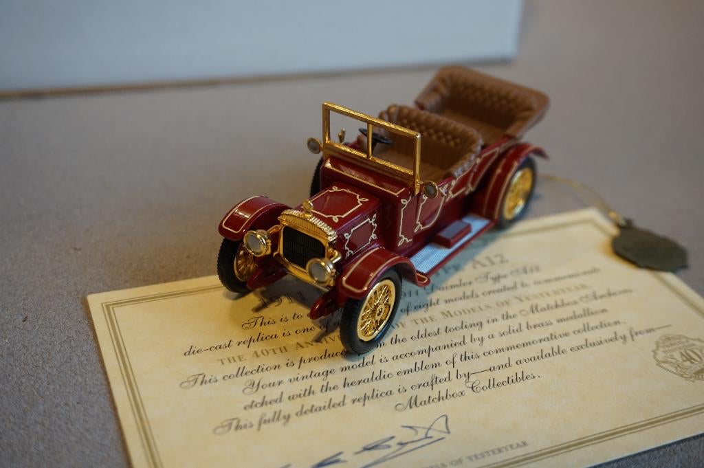 Mercedes Daimler A12 1911 Matchbox yms05, Ophalen of Verzenden, Zo goed als nieuw, Auto, Matchbox