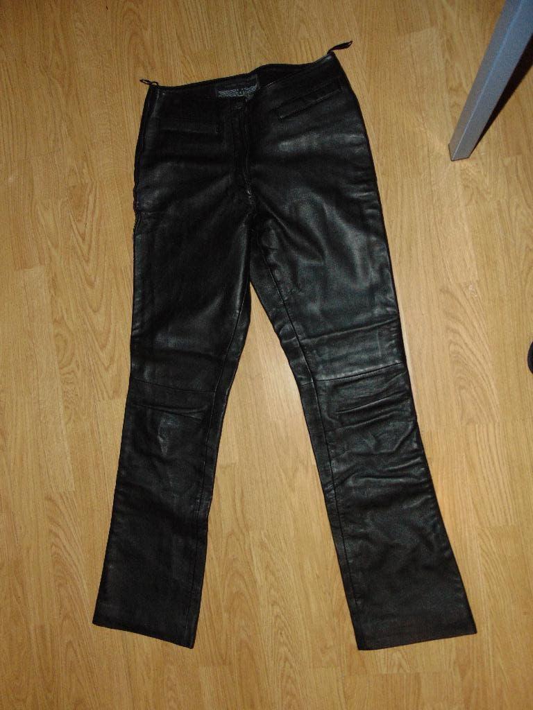 Leren broek zwart maat S, Zwart, Ophalen of Verzenden, Zo goed als nieuw, Maat 36 (S)