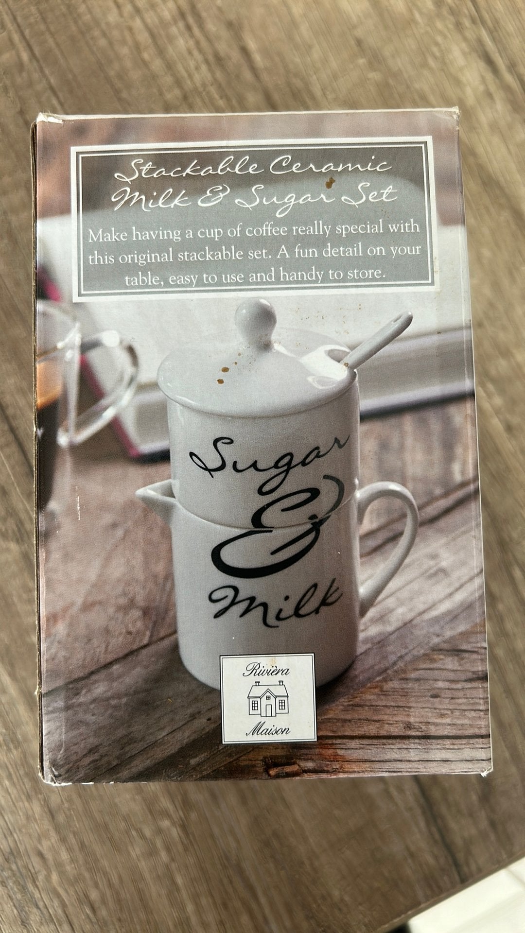 Riviera Maison Milk & Sugar set, Ophalen, Zo goed als nieuw, Glas, Overige stijlen