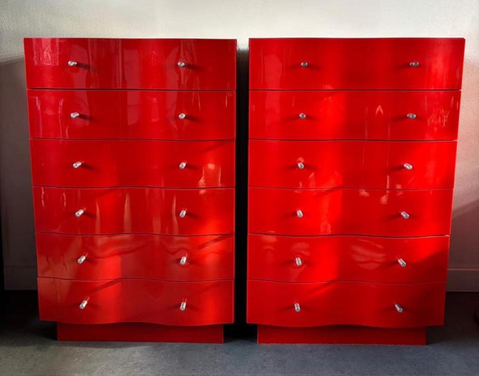 2x VAJER Ladekast - Tomas Jelinek voor Ikea - Zweden ‘90, Ophalen, 5 laden of meer, 50 tot 100 cm, Zo goed als nieuw