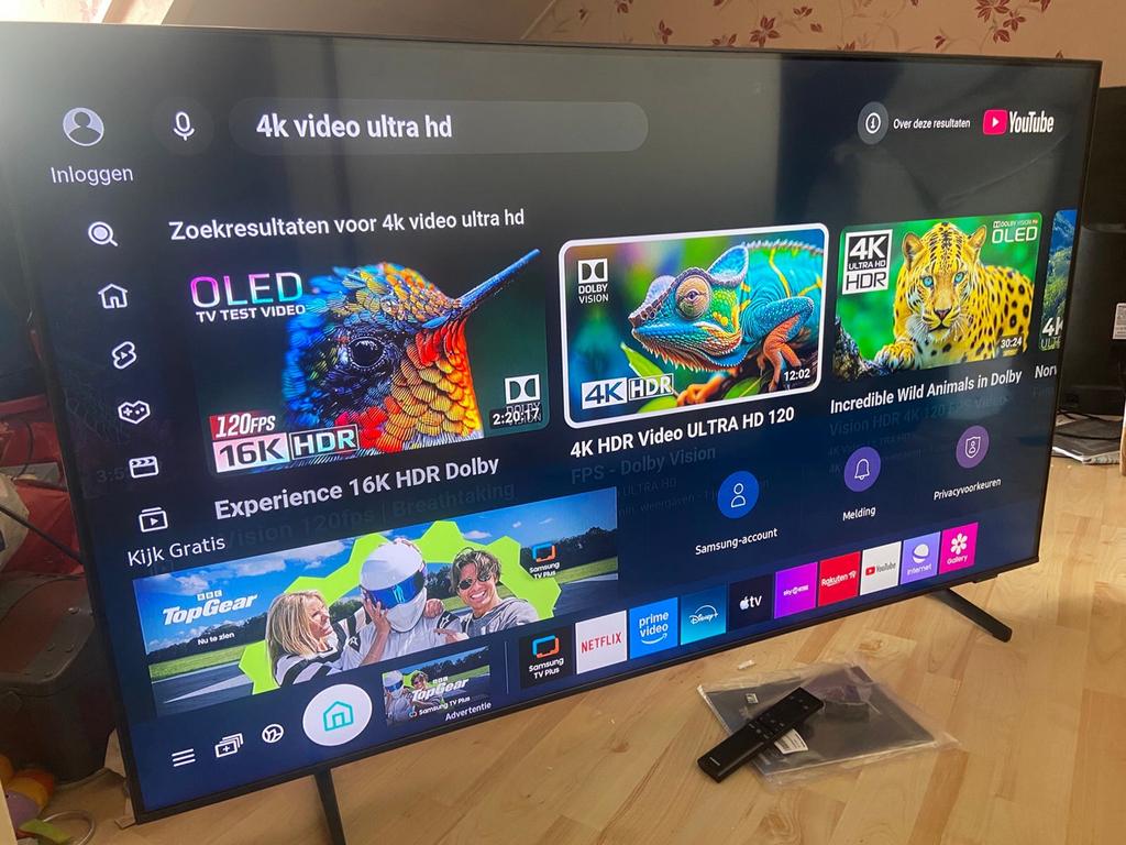 Samsung 55 inch Qled 4K smart tv met soundboard en subwoofer, Ophalen of Verzenden, Zo goed als nieuw, 100 Hz, Samsung