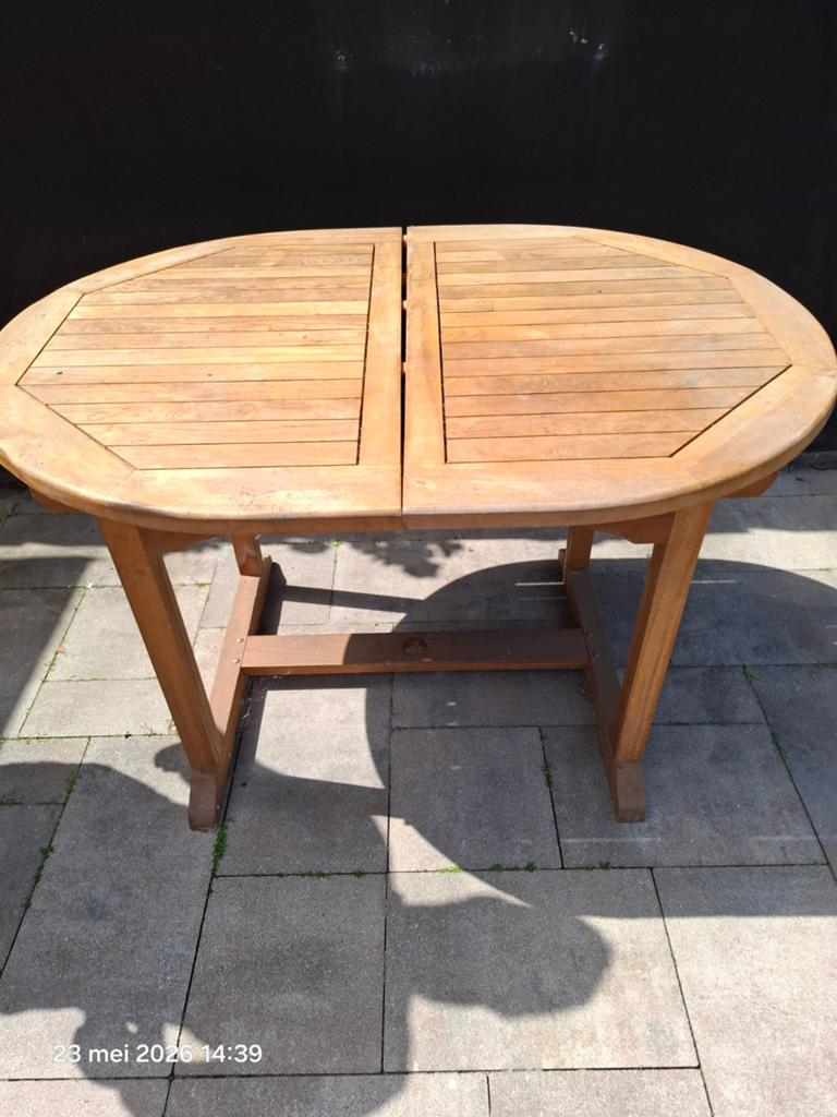 Ovale tuintafel van teakhout - Bois Le Duc, Ophalen, Rechthoekig, Teakhout