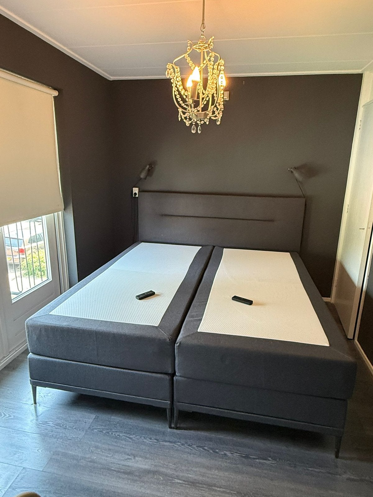 Swiss sense antraciet elektrische bed, Ophalen of Verzenden, Zo goed als nieuw, Tweepersoons, 180 cm
