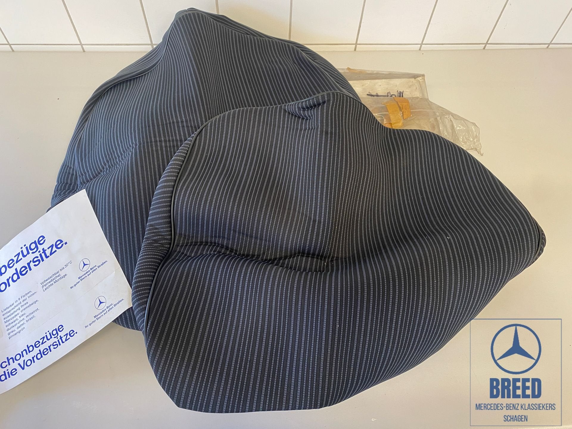NOS overtrekhoes voorstoel zwart voor Mercedes-Benz W124 S12, -, Nieuw, Ophalen of Verzenden, -