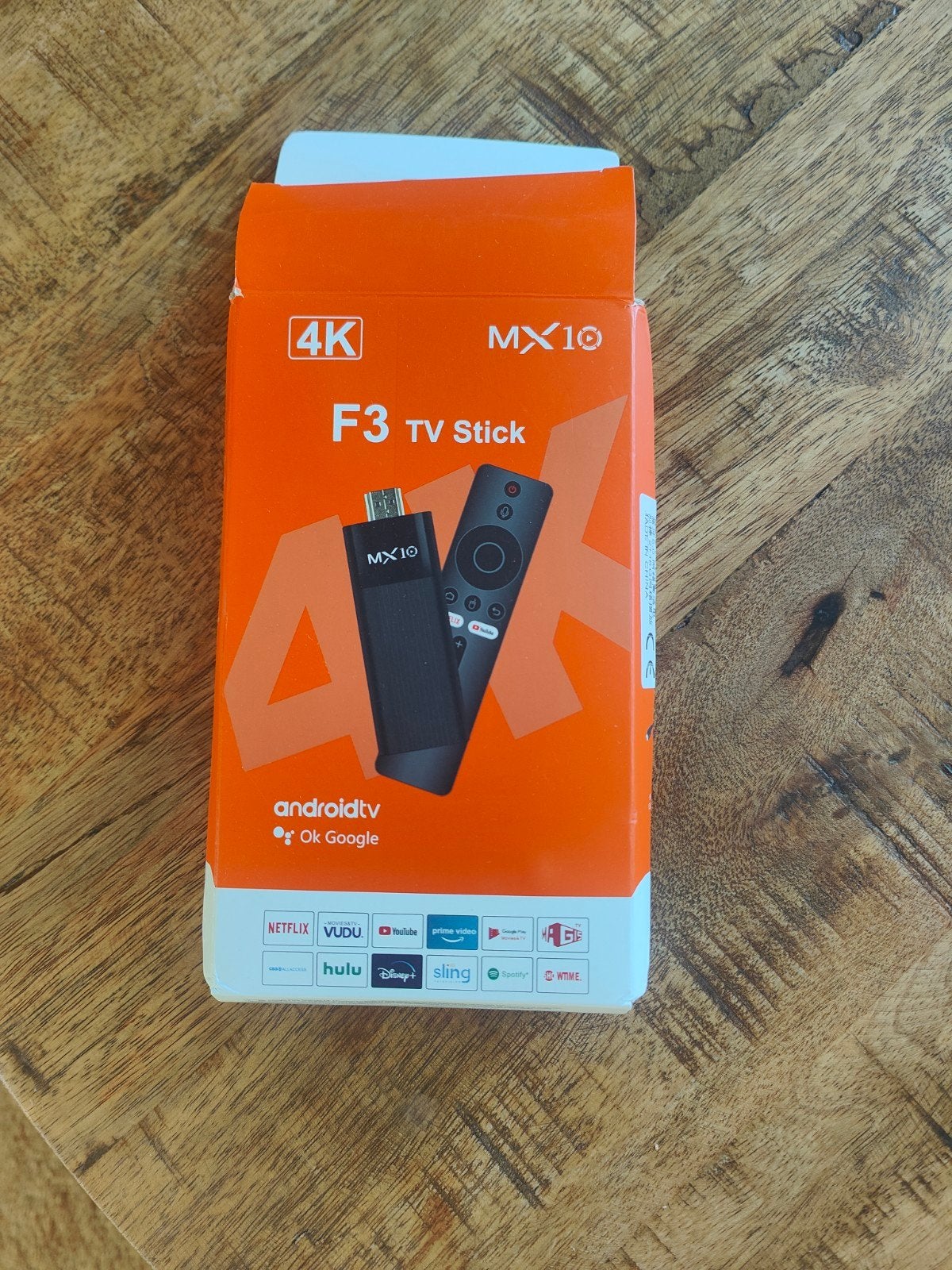 MX10 F3 TV Stick 4K Android TV met Afstandsbediening, Ophalen of Verzenden, Zo goed als nieuw, HDMI, Zonder harde schijf
