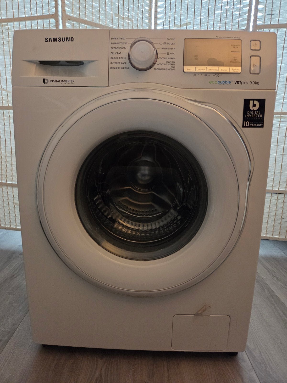Samsung Wasmachine WW90J6603EW/EN - Defect voor onderdelen, 8 tot 10 kg, Ophalen of Verzenden, 1600 toeren of meer, Niet werkend