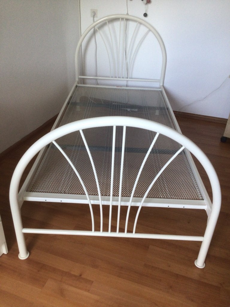 Bed 1 persoons spiraalbodem, Huis en Inrichting, Slaapkamer | Bedden, Ophalen, Gebruikt, 90 cm, Eenpersoons