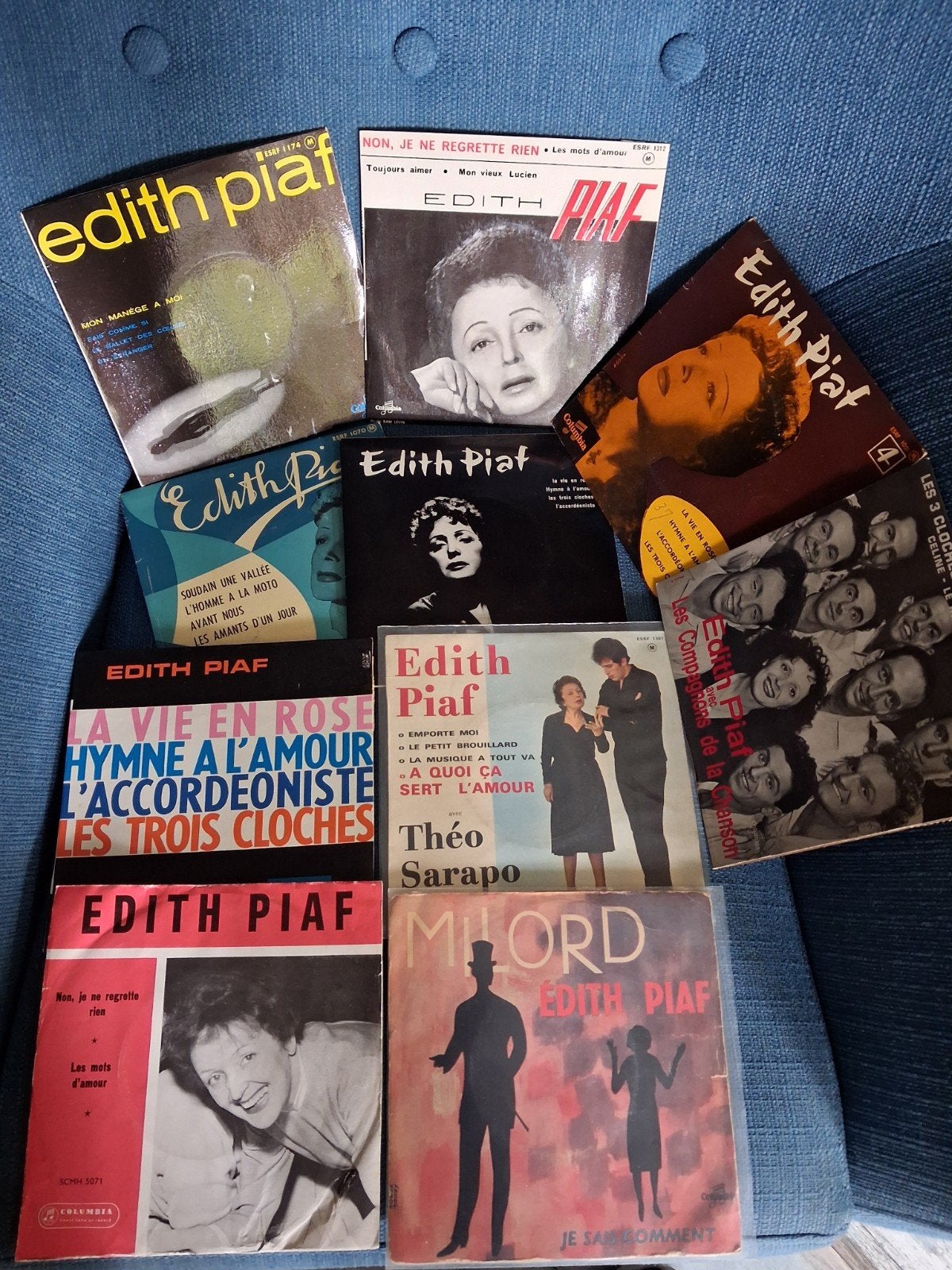 Edith Piaf Vinyl Collectie - Diverse Singles/ Mini elpees, Cd's en Dvd's, Vinyl Singles, Gebruikt, Ophalen of Verzenden