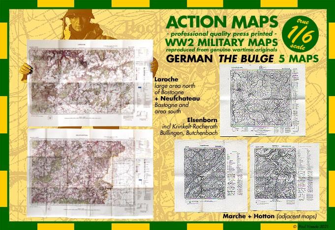 1/6 stafkaarten  German Battle of the Bulge, Verzenden, Nieuw
