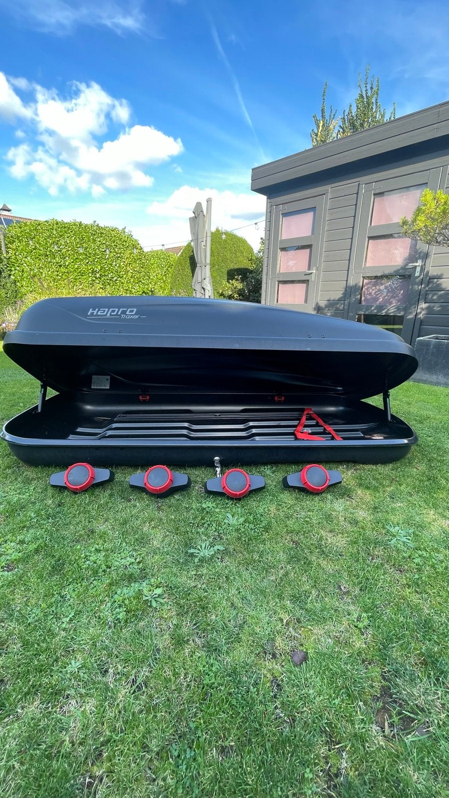 Hapro Traxer 5.6 Dakkoffer Antraciet - 370 Liter, Auto diversen, Ophalen, Gebruikt