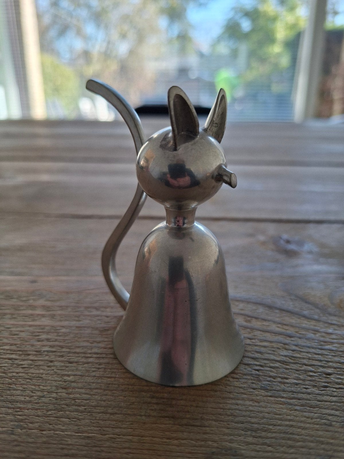 Vintage tinnen kat shotglas / jigger - modernistisch, Ophalen of Verzenden