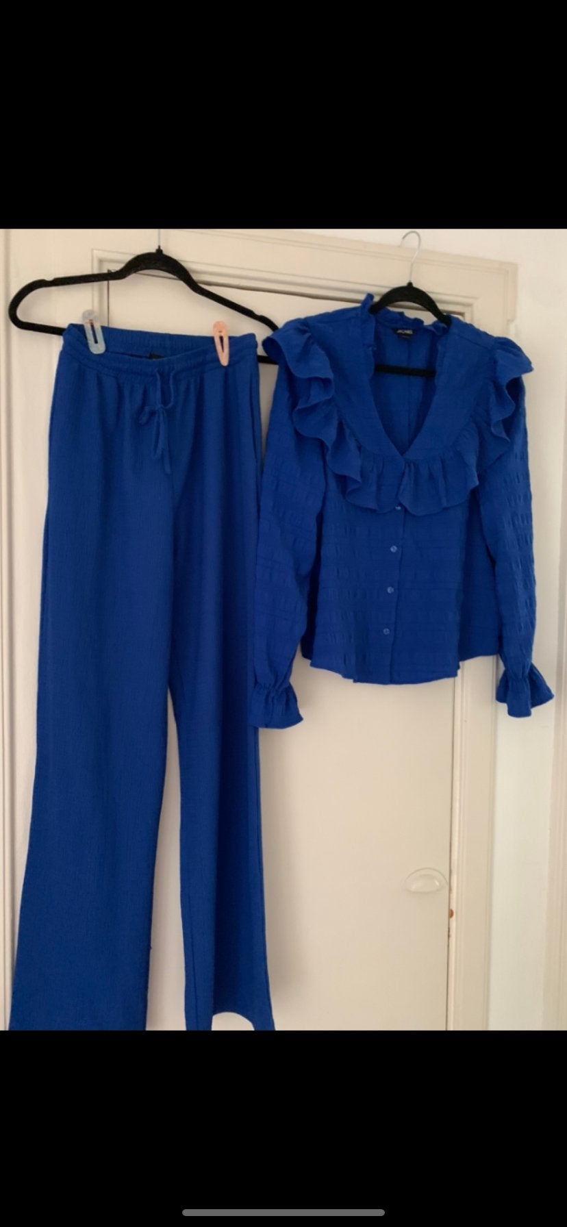 Guts & Gusto Broek en Monki Blouse Set - Maat M, Maat 38/40 (M), Blauw, Ophalen of Verzenden, Lang