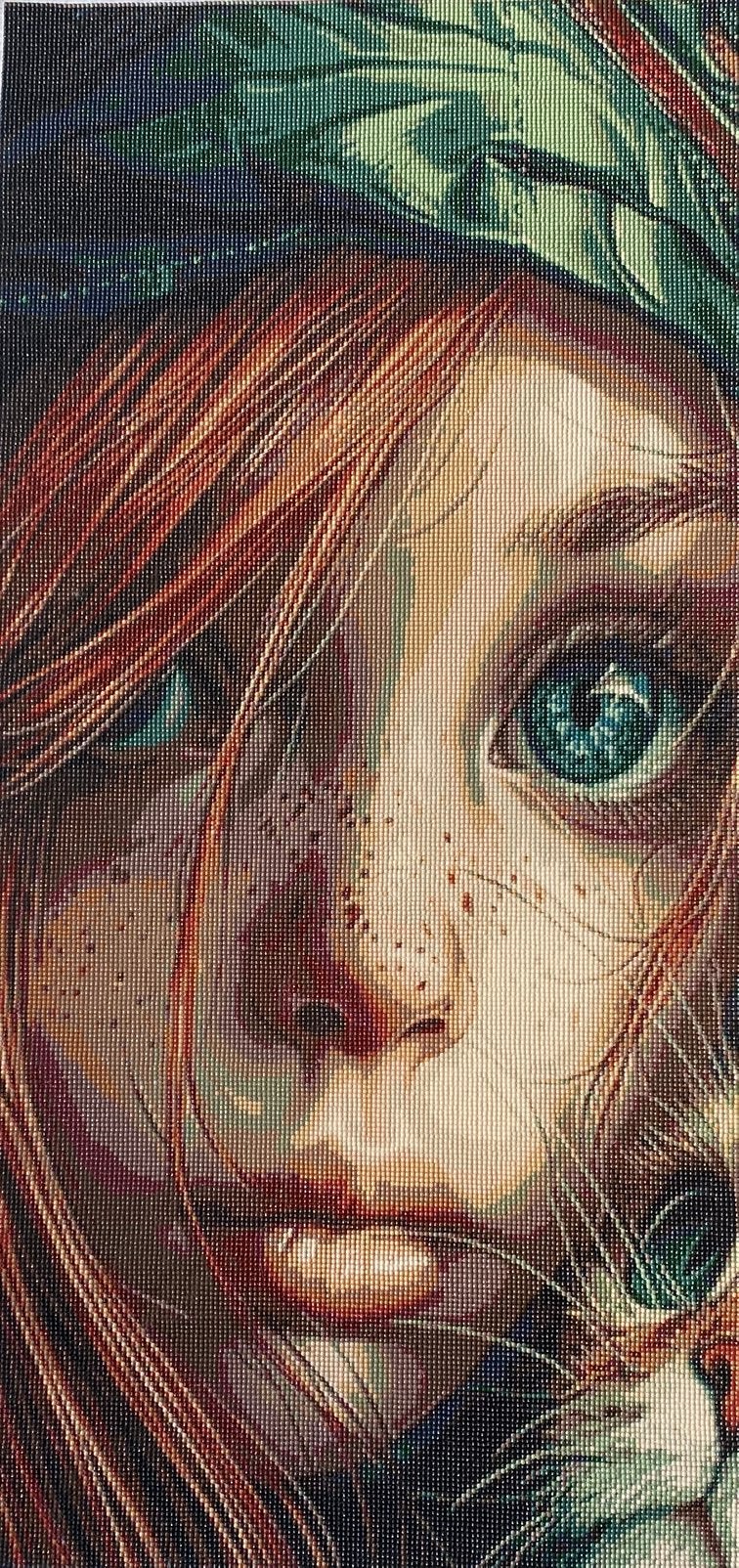Diamond Painting Roodharig Meisje 45 x 95 cm, Nieuw, Ophalen of Verzenden, Amersfoort, Schilderij