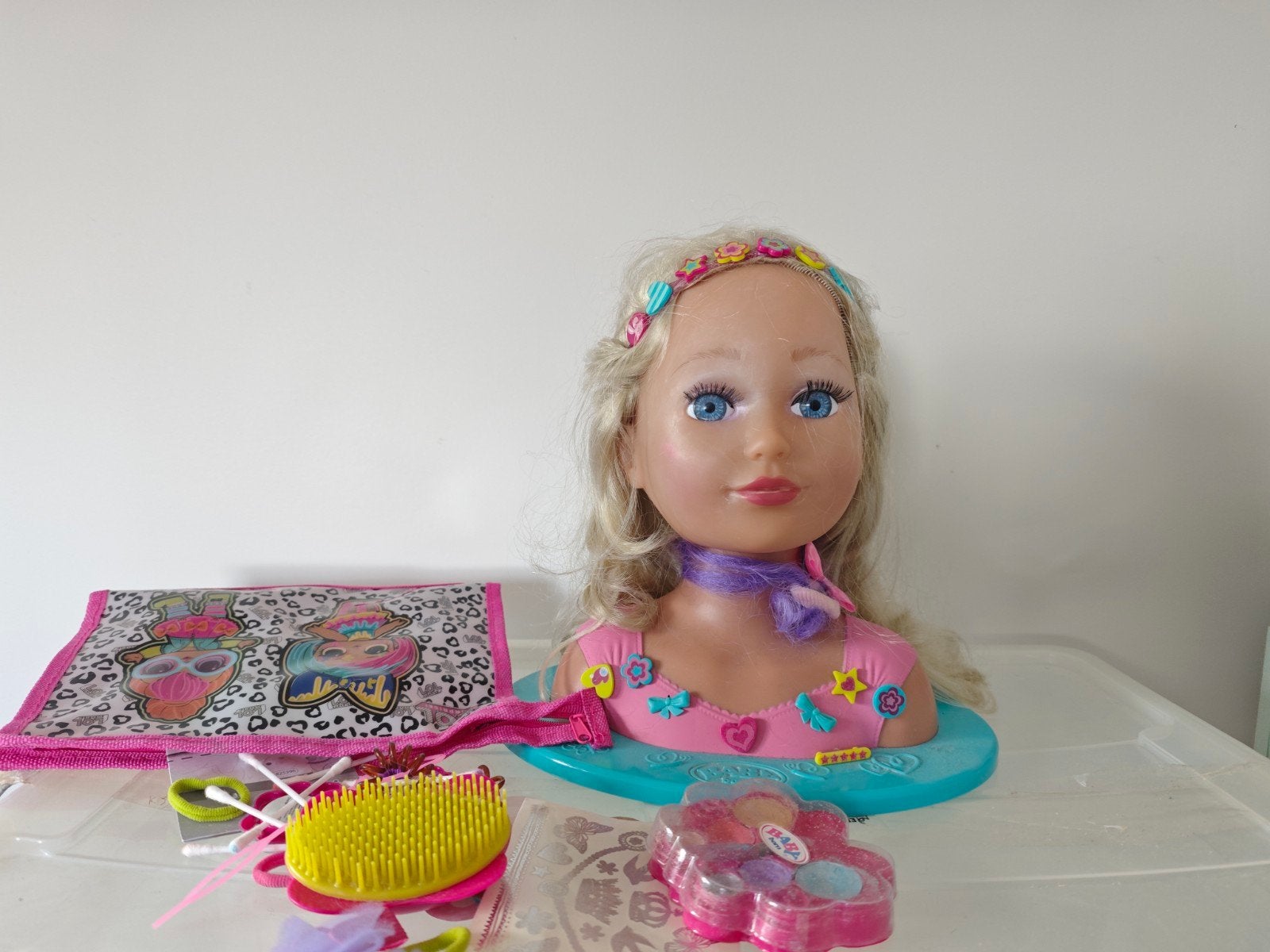 Baby Born Opmaakhoofd met accessoires (2x), Ophalen, Gebruikt, Overige typen