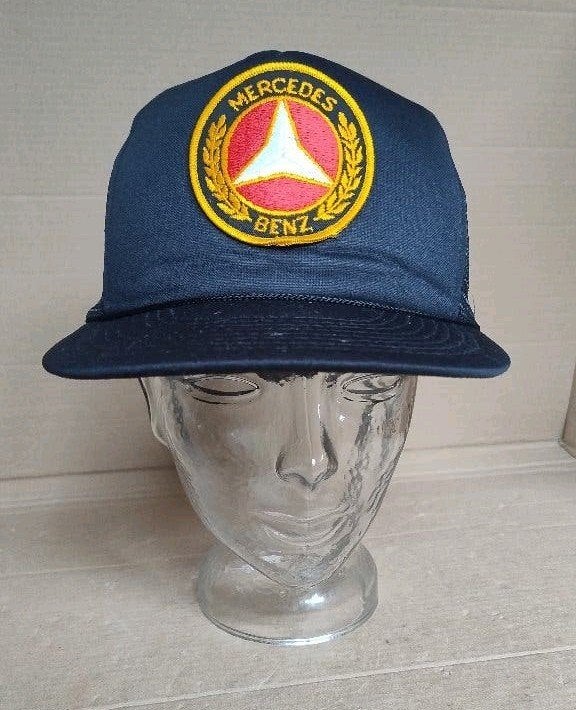 Vintage Cap met stoffen badge logo van Mercedes-Benz, Ophalen of Verzenden, Gebruikt, Auto's