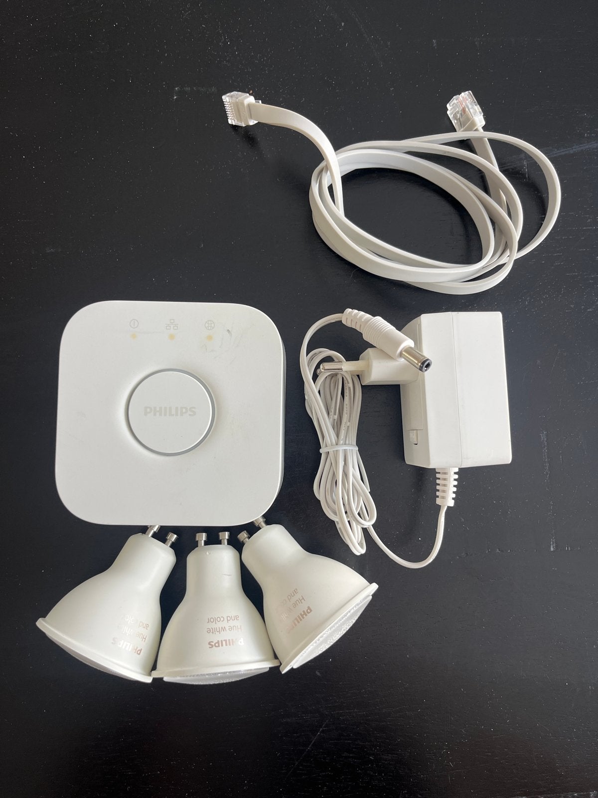 Philips Hue startset met 3xGU10 colour en bridge, Huis en Inrichting, Lampen | Losse lampen, Led-lamp, GU10, Ophalen of Verzenden