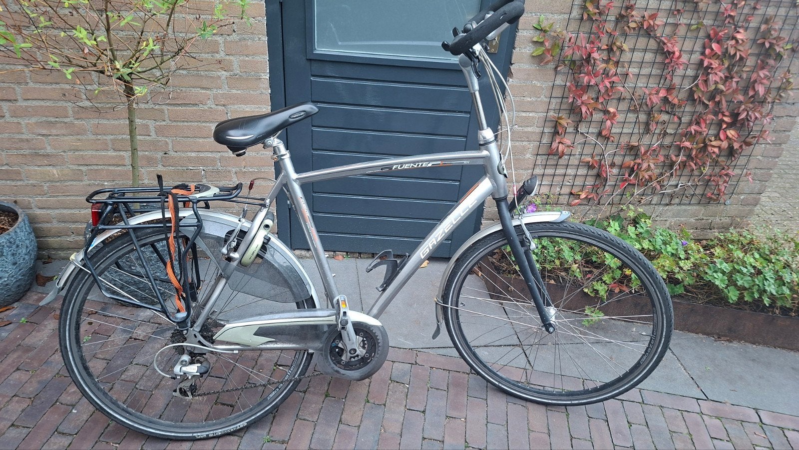 Gazelle Fuente herenfiets - Goed onderhouden, Ophalen, Gebruikt, Velgrem, Versnellingen
