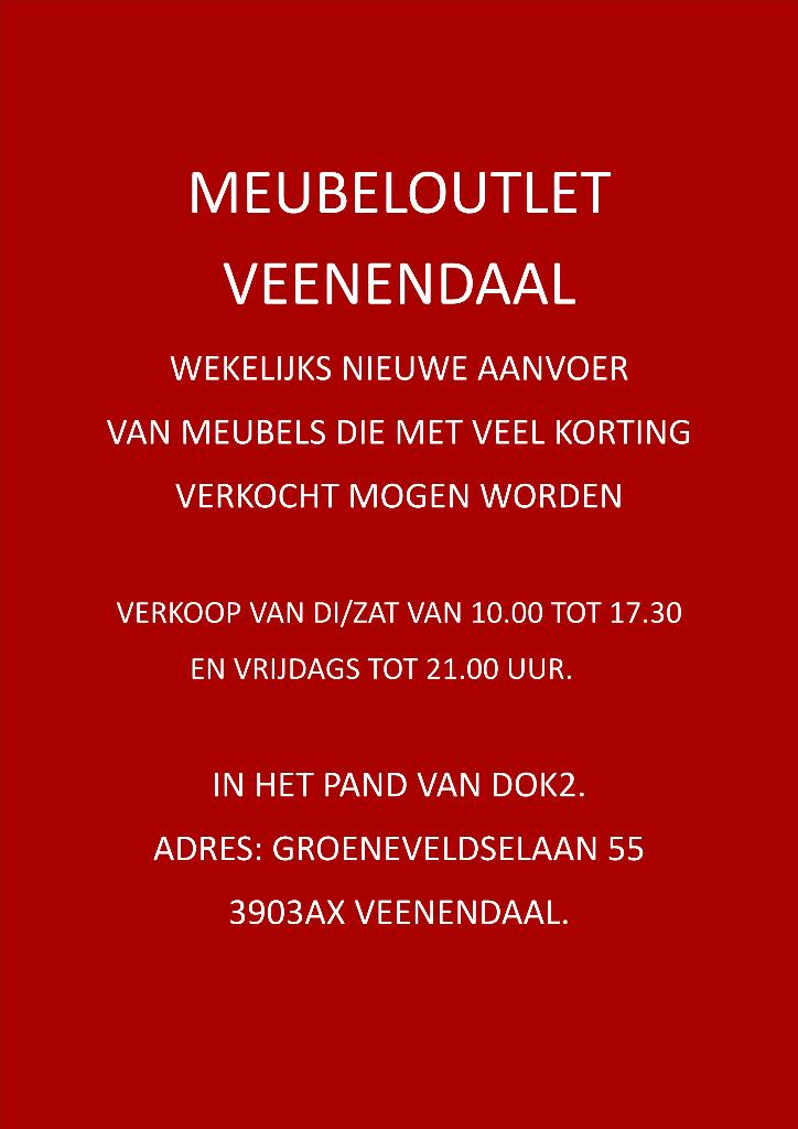 NIEUWE MEUBELS VOOR SPOTPRIJS OVER NA MAGAZIJNOPRUIMING., Ophalen