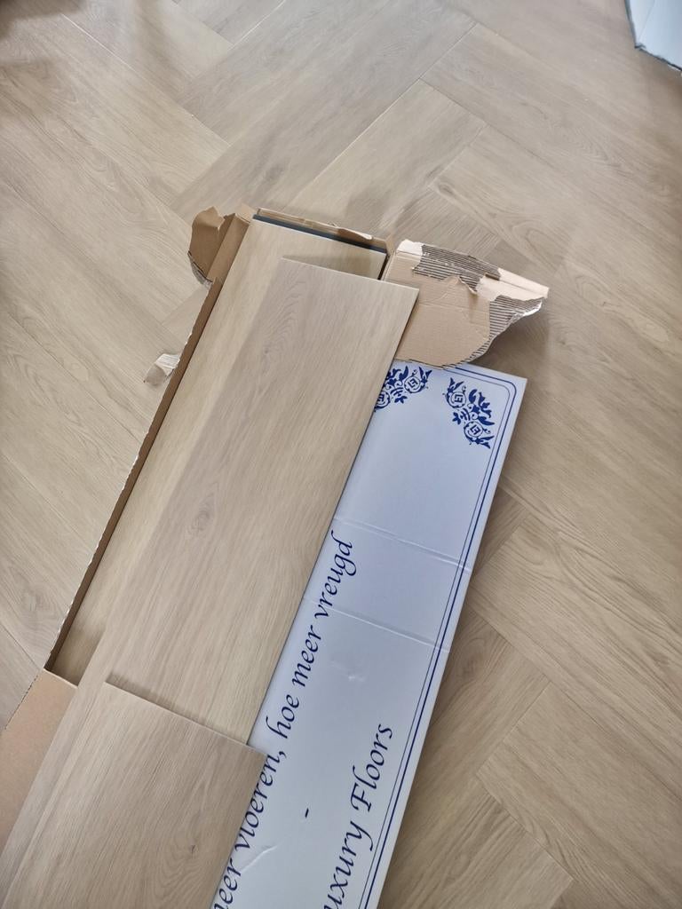 Nieuwe PLAK PVC vloer Luxury Floors Leiden Dam Eik, Ophalen, Lichte eiken houtlook, Zo goed als nieuw, 25 tot 50 m²