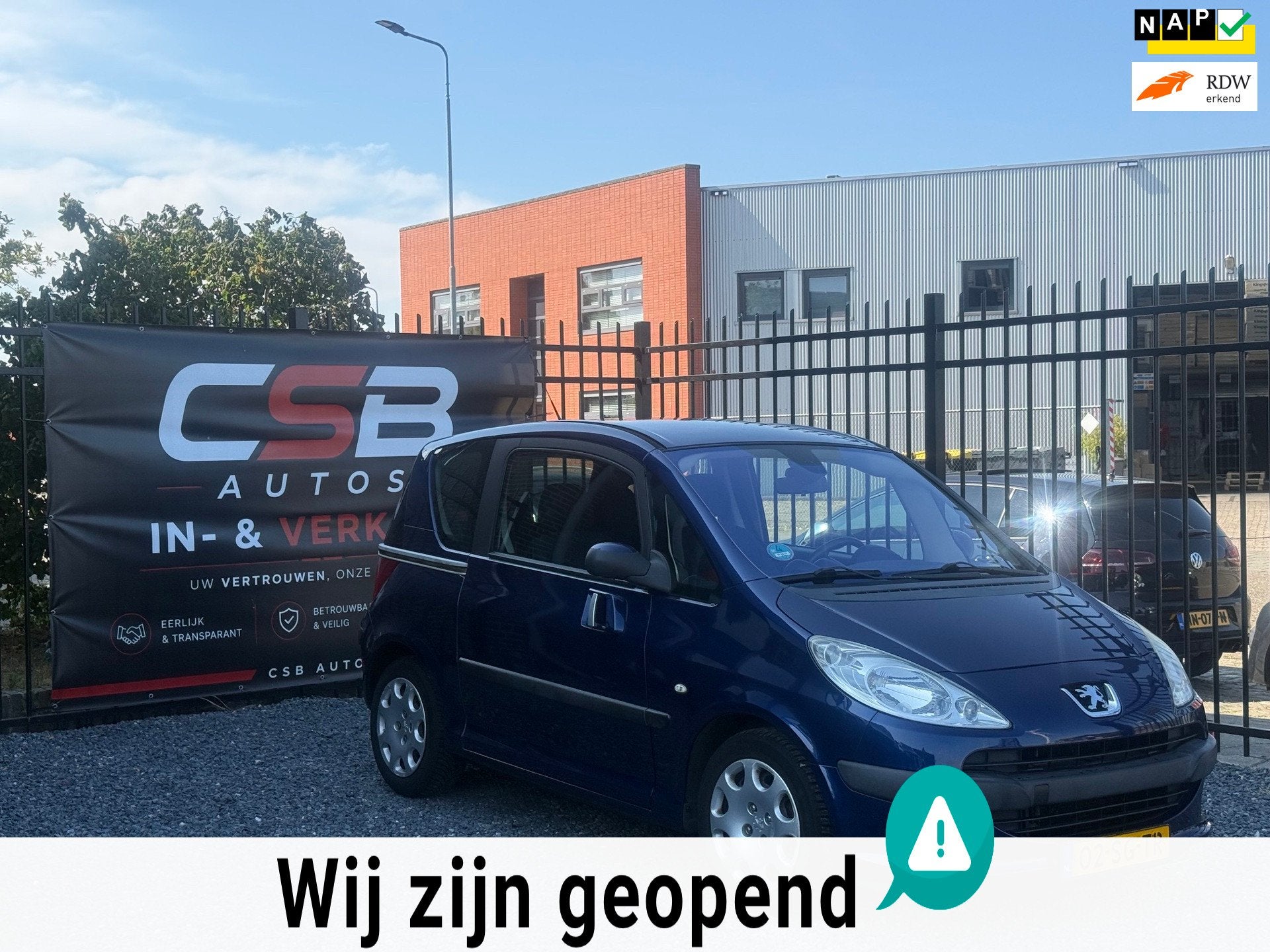 Peugeot 1007 1.6-16V Gentry AIRCO!AUTOMAAT!APK2027!KOOPJE!, Auto's, Peugeot, Gebruikt, Zwart, 4 cilinders, Bedrijf