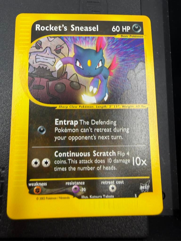 Rocket's Sneasel Pokémon kaart (2002), Ophalen of Verzenden, Gebruikt, Losse kaart