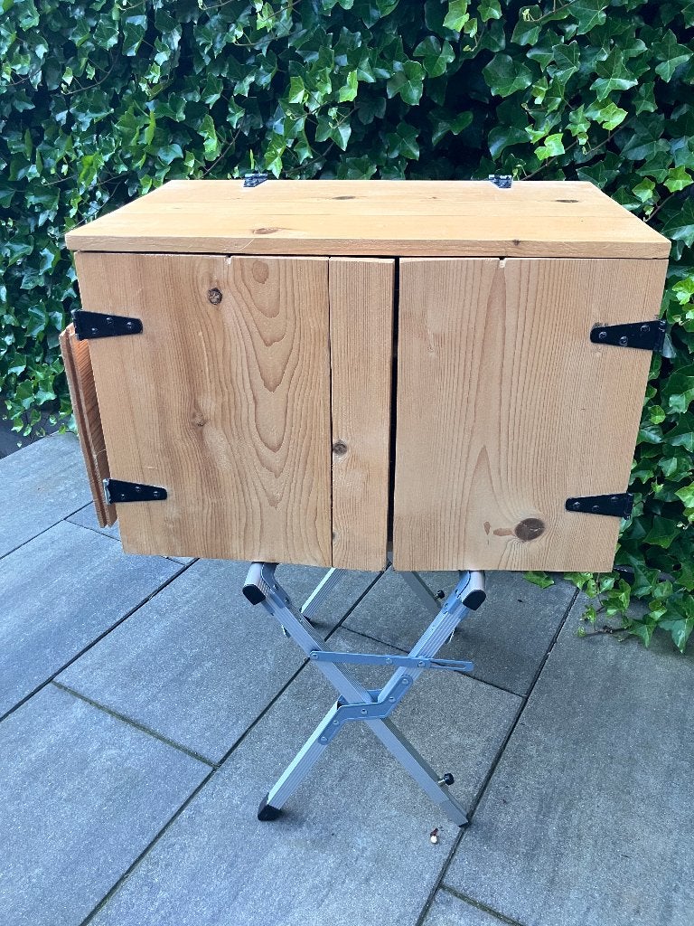 Robuuste Buitenkeuken met Servies en Pannen, Caravans en Kamperen, Ophalen, Gebruikt
