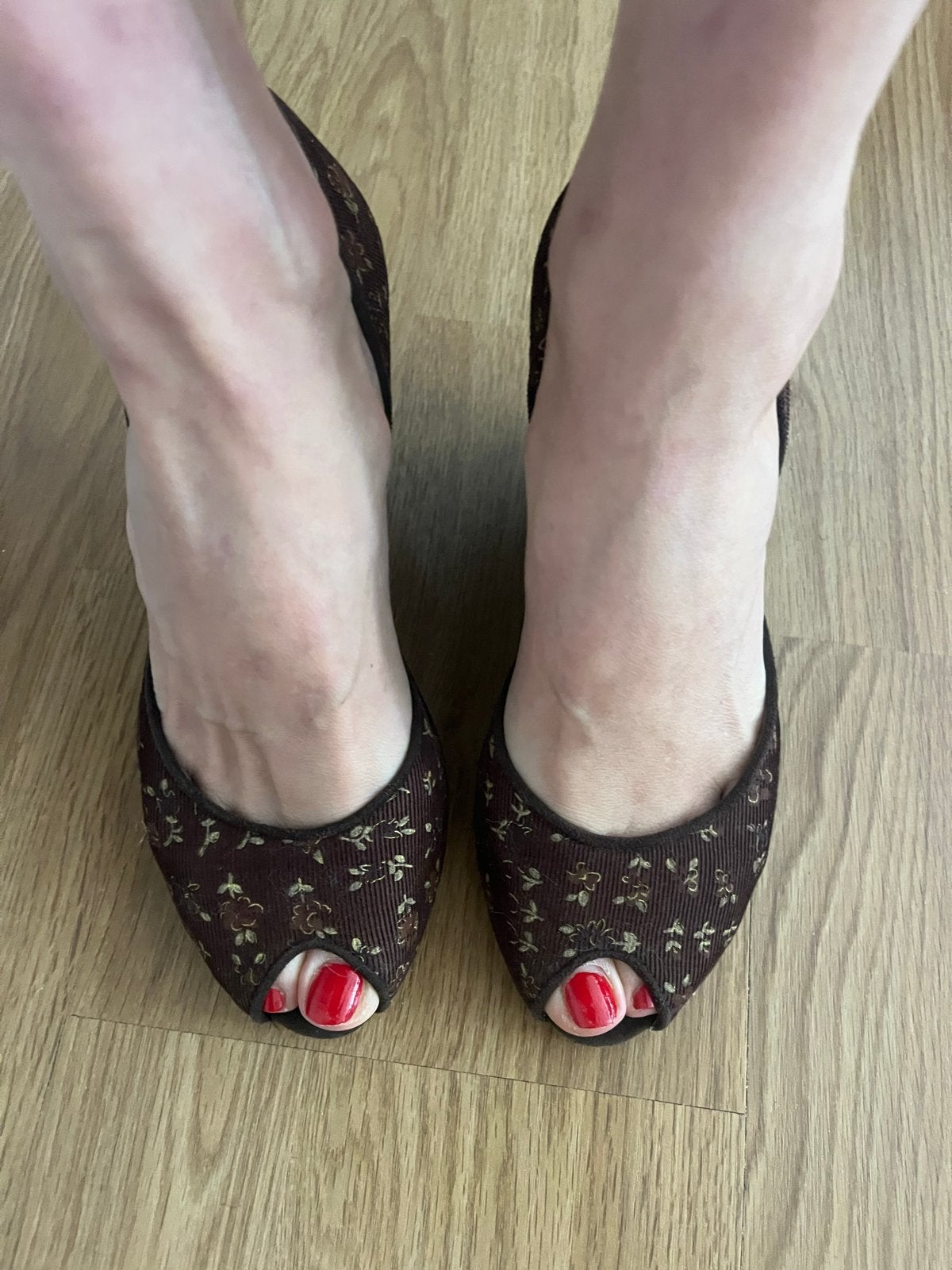 Chocolat Blu Sleehak schoenen maat 38, Kleding | Dames, Bruin, Ophalen of Verzenden, Schoenen met hoge hakken, Gedragen