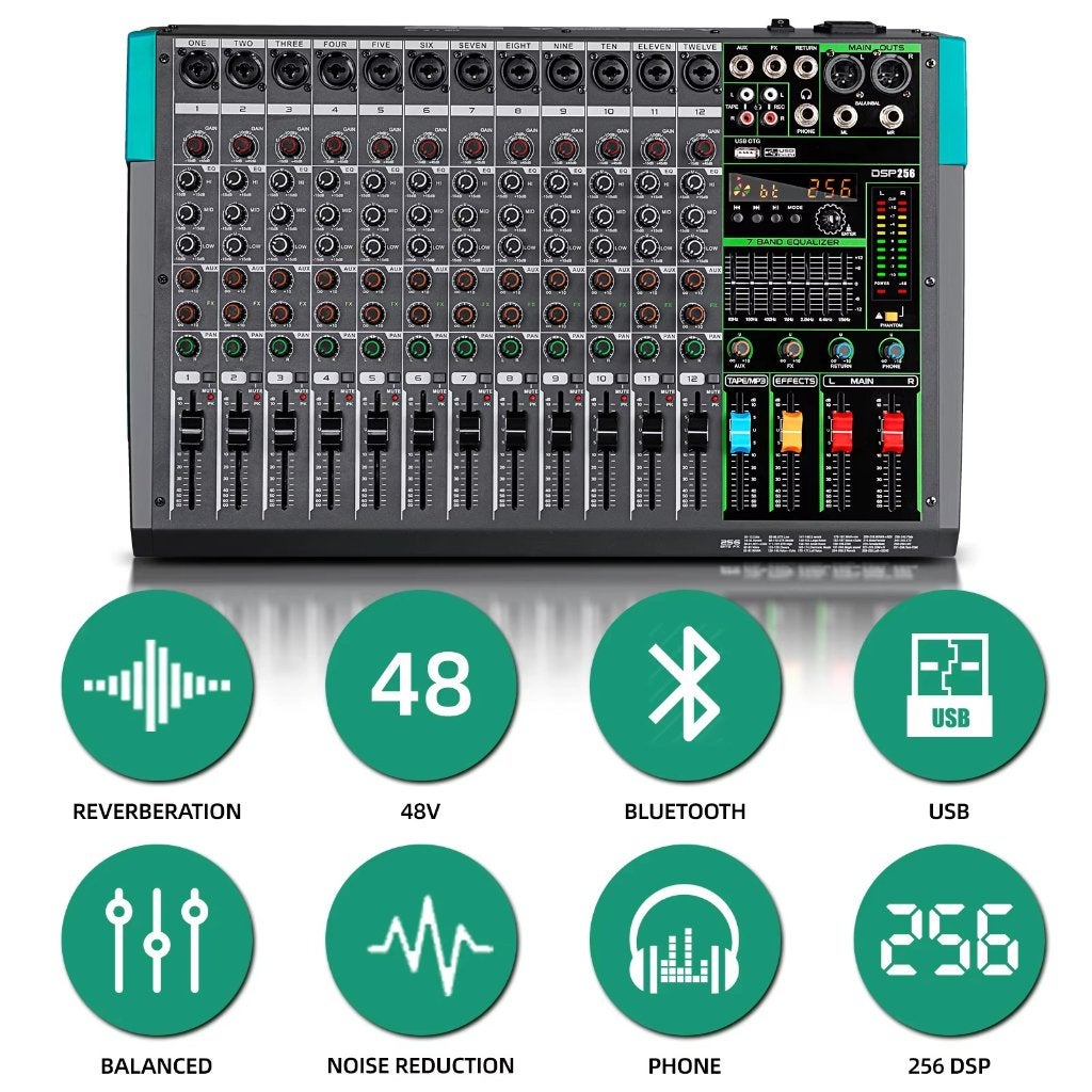 Nieuwe First Class Professionele Audio Mixer 12 Kanaals