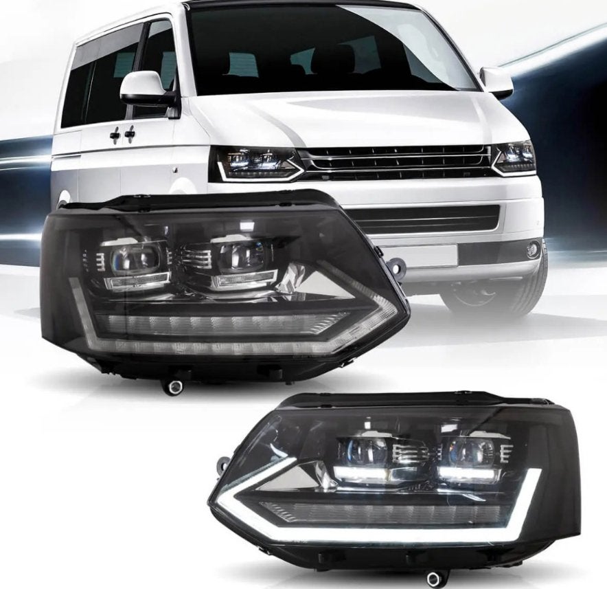 FULL LED koplampset T6 LOOK! voor Volkswagen T5 BJ 2010-2015, Caravans en Kamperen, Buurserstraat 15 A, 7481 EG,Haaksbergen, Ophalen of Verzenden