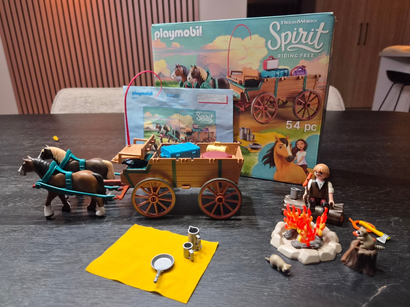 Playmobil Spirit Riding Free Paardenwagen Set 9477, Complete set, Voertuig, Ophalen of Verzenden, Zo goed als nieuw