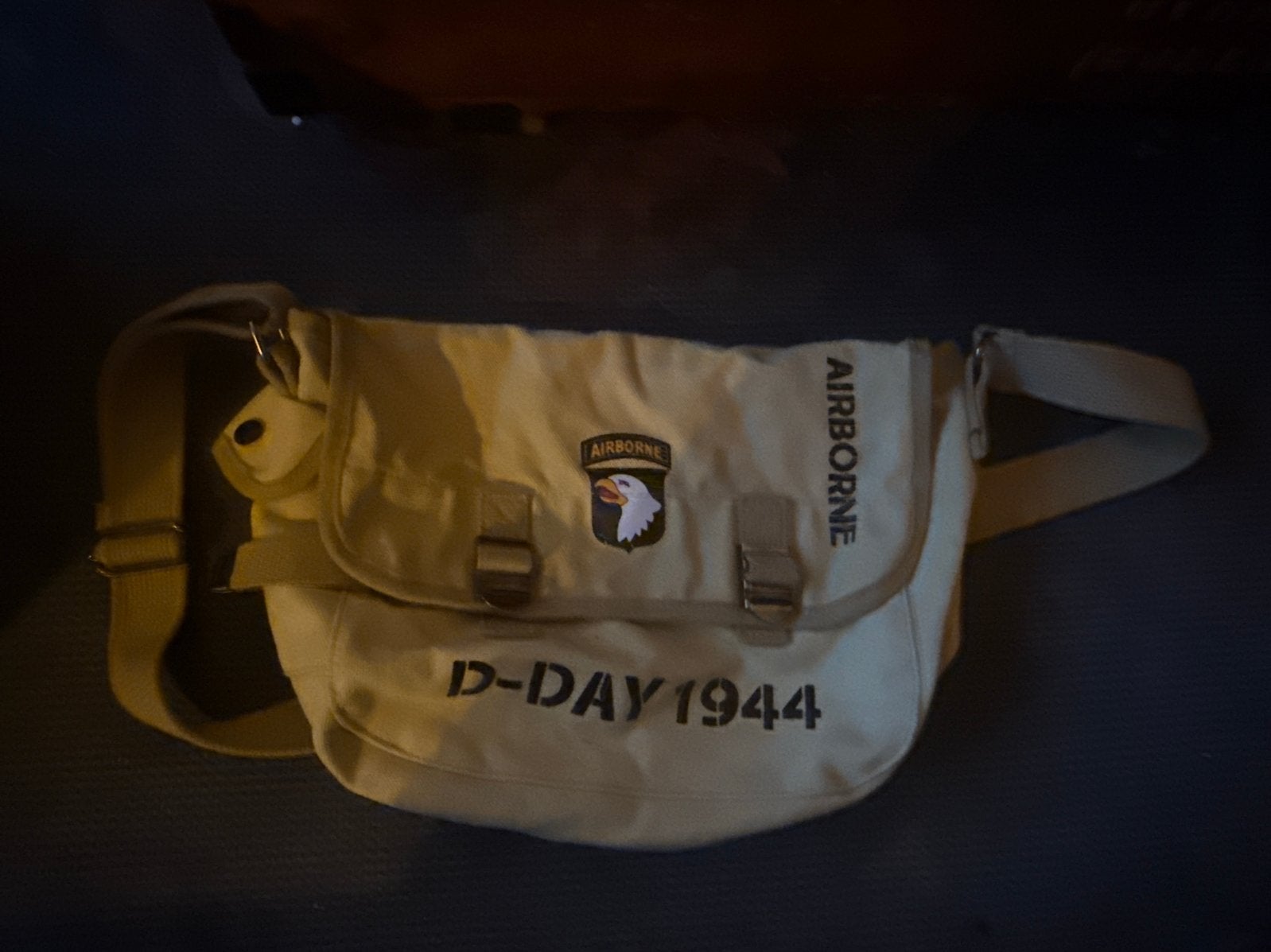 Schoudertas D-Day 1944 Airborne - Vintage Stijl, Ophalen of Verzenden, Gebruikt, Beige, Overige merken