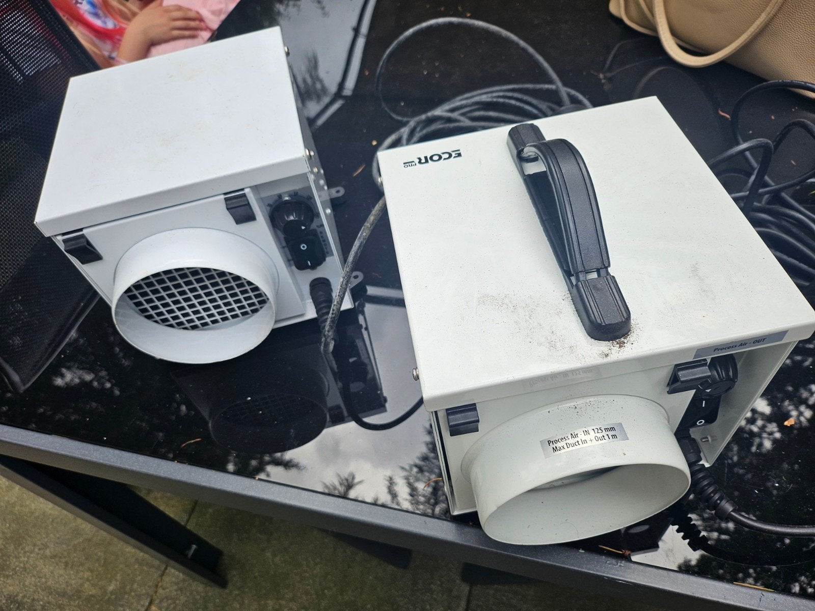 Ecor Pro DH800 Luchtontvochtiger (linker op foto), Ophalen, Zo goed als nieuw, Luchtontvochter