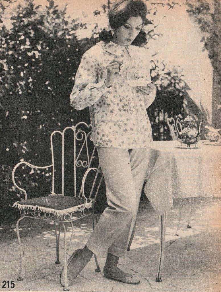 Vintage knipsel 1963 Dames nachtkleding pyjama's, Verzenden, Overige typen