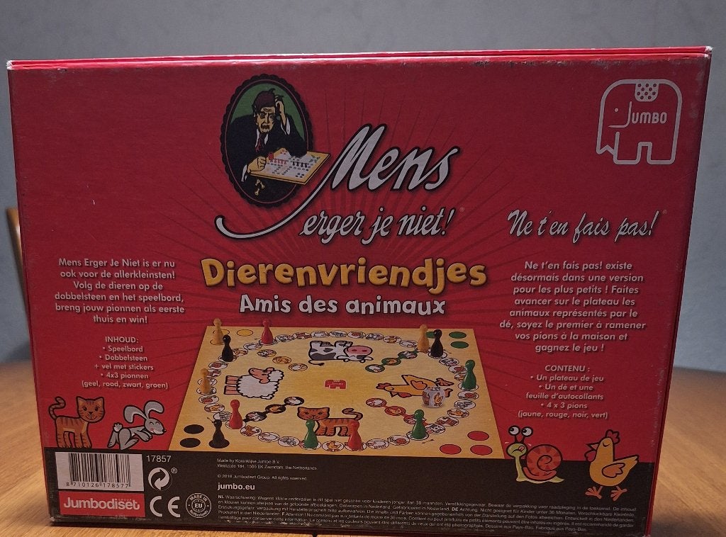 Mens Erger Je Niet! spel dierenvriendjes, Hobby en Vrije tijd, Gezelschapsspellen | Bordspellen, Drie of vier spelers, Ophalen of Verzenden