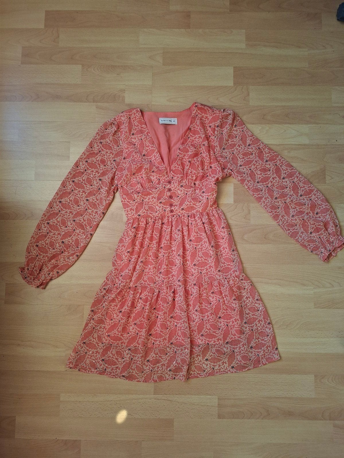 Mooie zomerjurk met gevoerde rok, Maat 38/40 (M), Ophalen of Verzenden, Roze, Gedragen