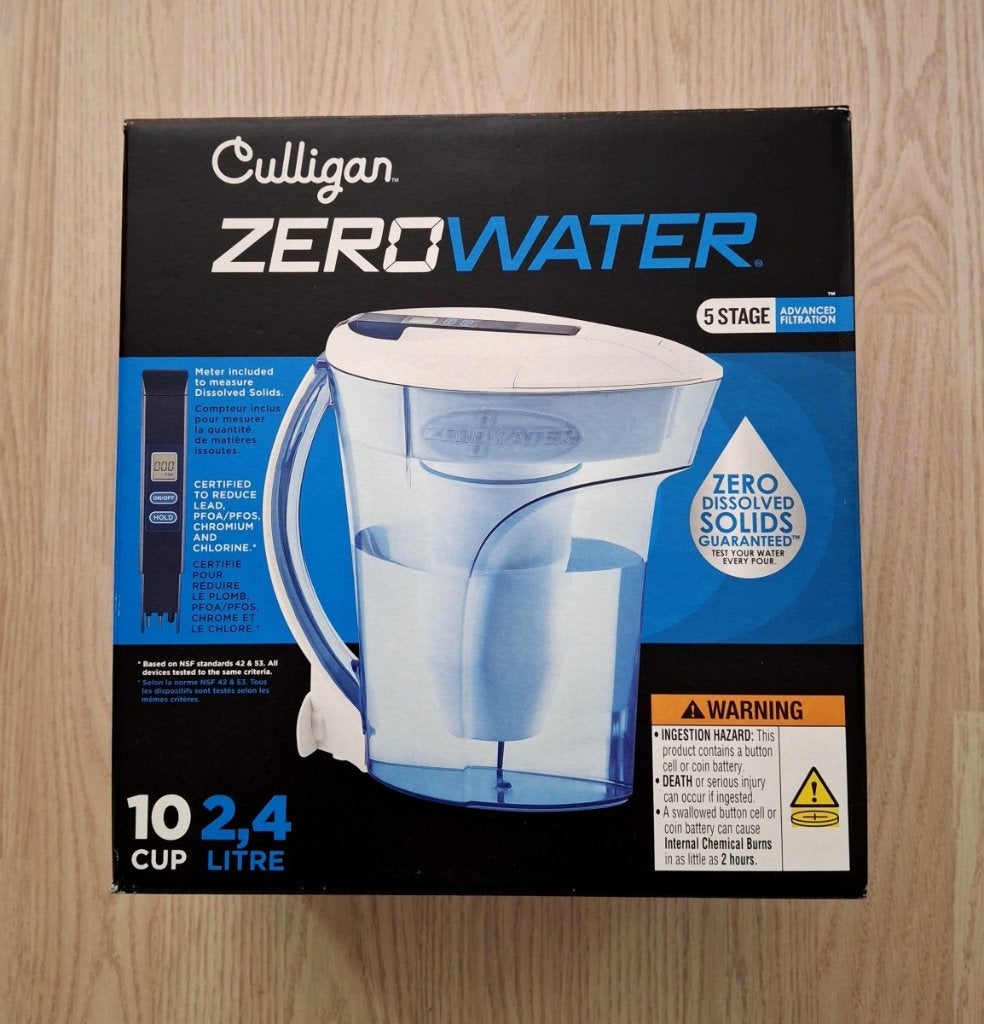 CULLIGAN ZeroWater 2.4L water filter jug, Ophalen, Overige typen, Kunststof, Zo goed als nieuw