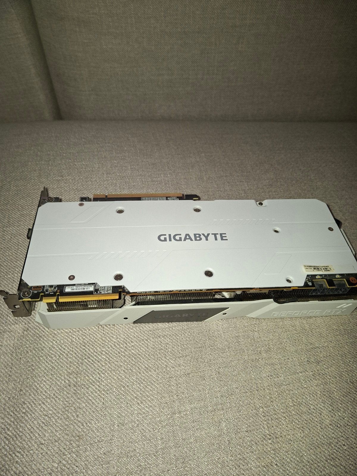 Gigabyte GeForce RTX 2080 Super Gaming OC GPU White, Computers en Software, Videokaarten, PCI-Express 3, Gebruikt, GDDR6, Ophalen of Verzenden