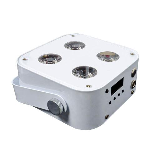 DJLicht 4x12W witte par met accu wifi set van 8 met Case, Muziek en Instrumenten, Licht en Laser, Nieuw, Licht, Geluidgestuurd