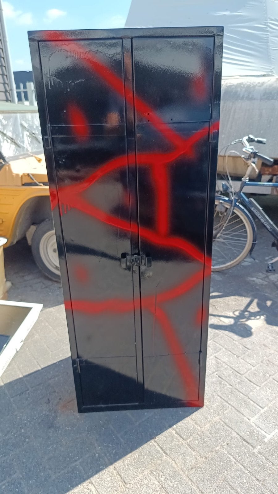 Metalen locker met planken - 160x62x50 cm, Huis en Inrichting, Kasten | Lockerkasten, Ophalen, Gebruikt