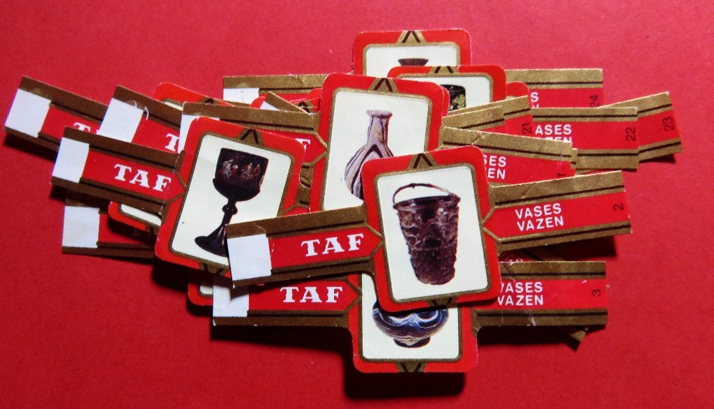 TAF: Vazen * complete serie 24 bandjes KF, Verzenden, Gebruikt, Sigarenbandjes