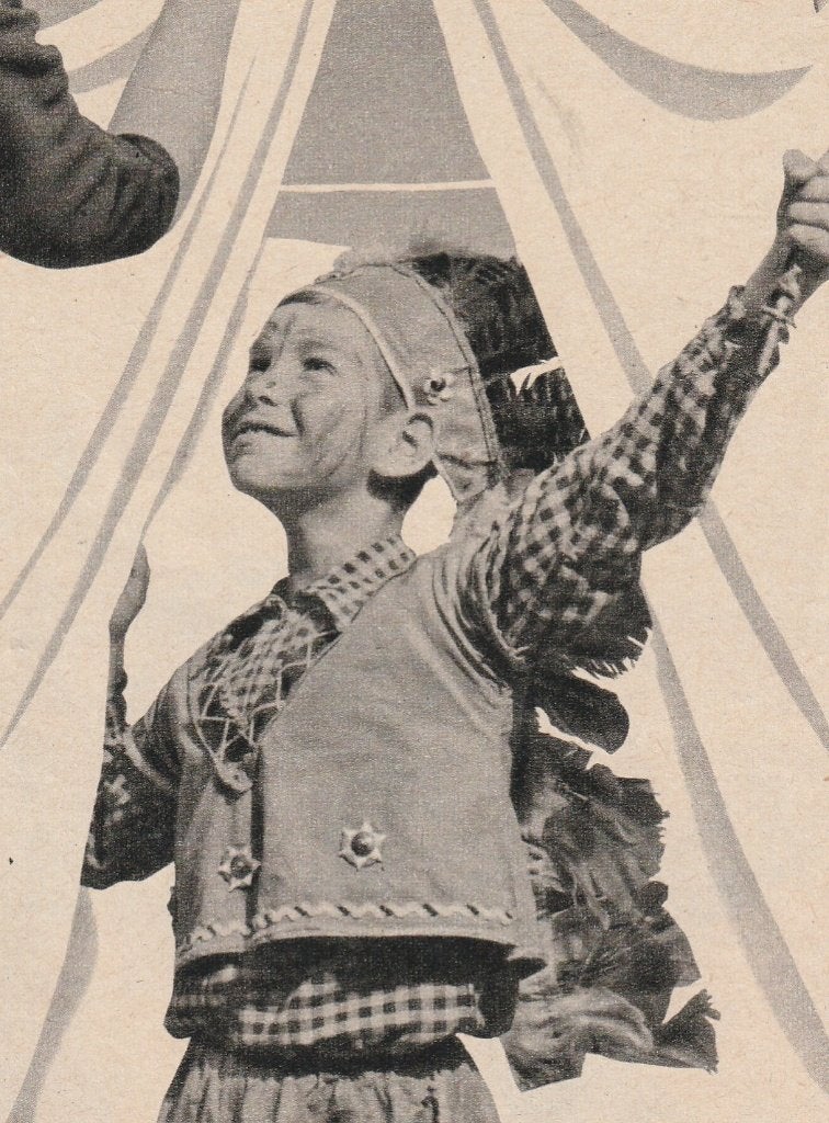 Retro reclame 1963 Sunil wasmiddel jongetje met indianentooi, Verzenden, Overige typen