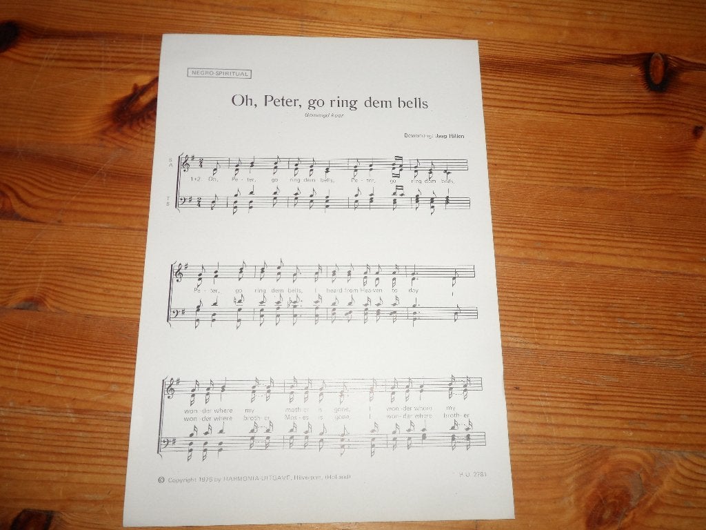 O peter go ring dem bells - listen to the lambs, Gebruikt, Ophalen of Verzenden, Koor, Artiest of Componist