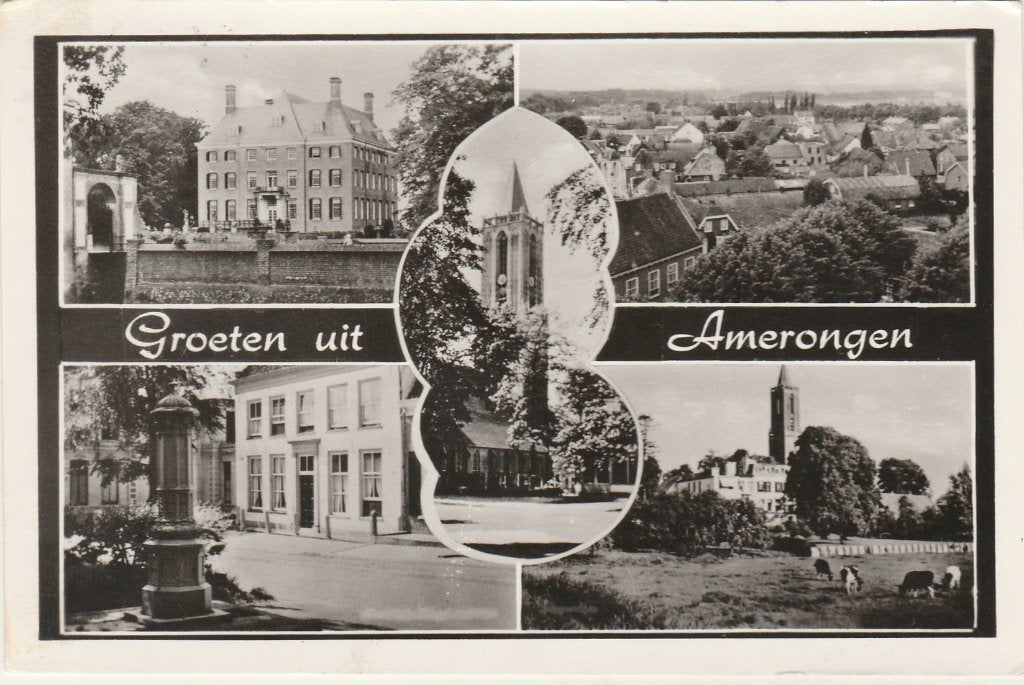 AMERONGEN Kasteel Pomp Oranjestein Panorama Groeten, Verzenden, 1960 tot 1980, Gelopen, Utrecht