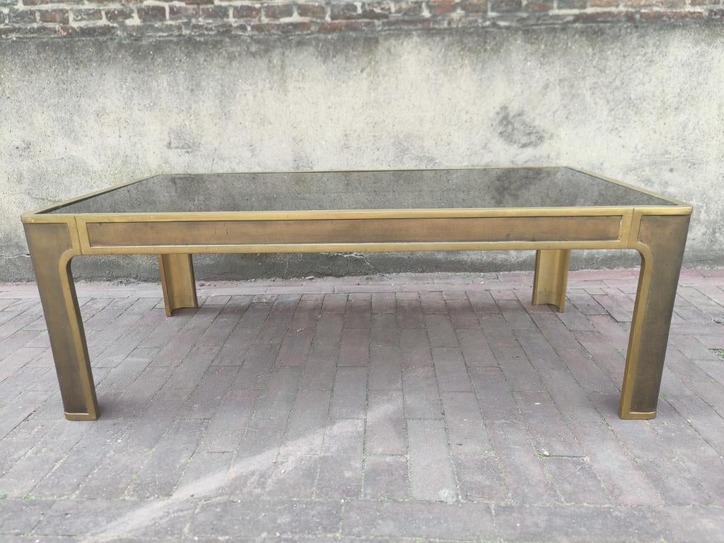 Peter Van Heeck Brutalist Solid Cast Bronze salonTable, Ophalen