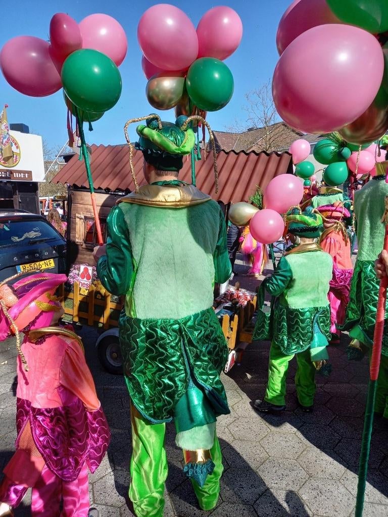 4 Carnavals kostuums maat XL, L, 146/152 en 128/134, Ophalen, Zo goed als nieuw, Maat 46/48 (XL) of groter, Carnaval