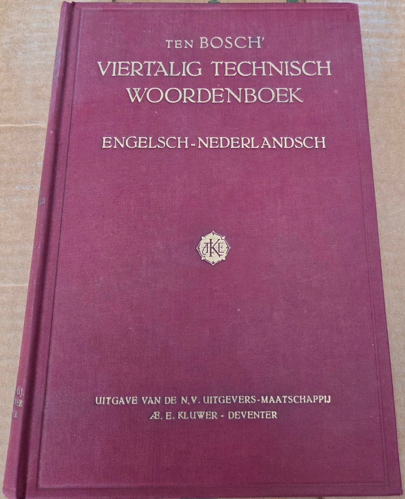 Ten Bosch Viertalig Technisch Woordenboek Engels-Nederlands, Ophalen of Verzenden